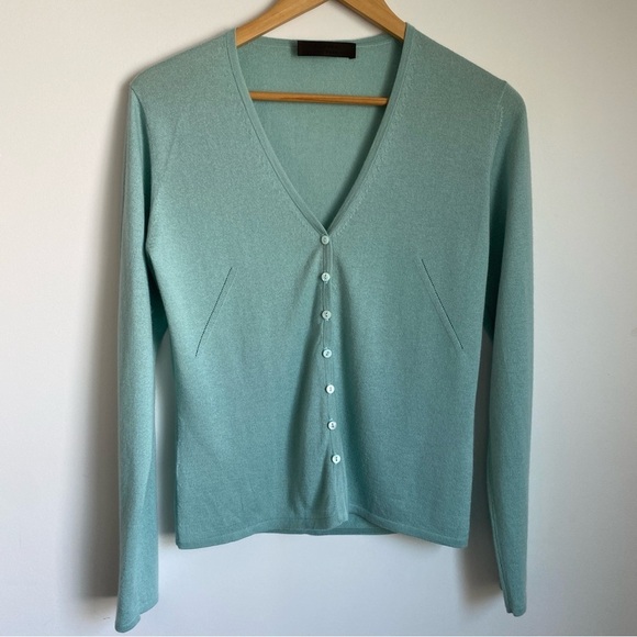 Alpha Massimo Rebecchi Cashmere Silk Cardigan Size 46 / Small - Picture 3 of 11